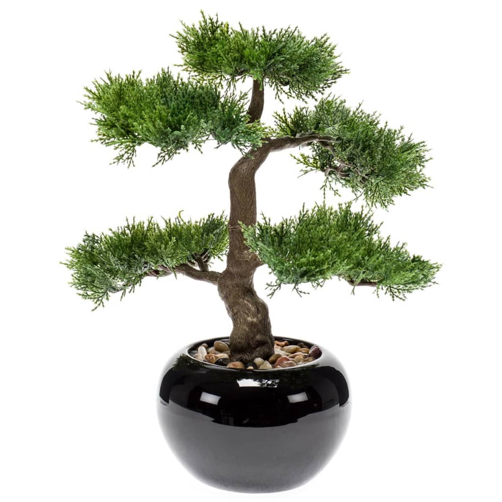 Emerald Kunstig sedertre bonsai grønn 34 cm 420003 - Kunstig flora - Kunstig plante blomst