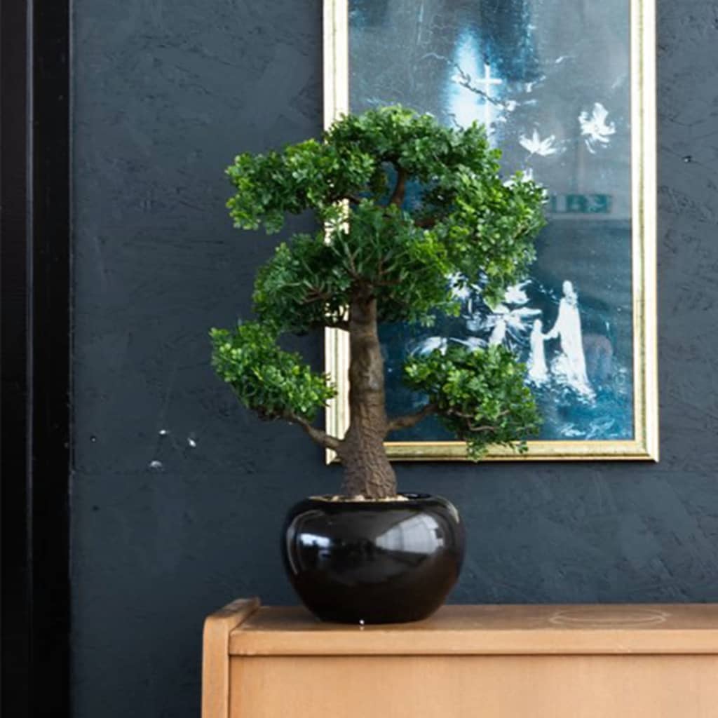 Emerald Kunstig fiken mini bonsai grønn 47 cm 420006 - Kunstig flora - Kunstig plante blomst