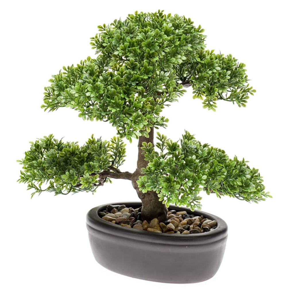 Afbeelding Emerald Kunstplant mini bonsai ficus groen 32 cm 420002 door Vidaxl.nl