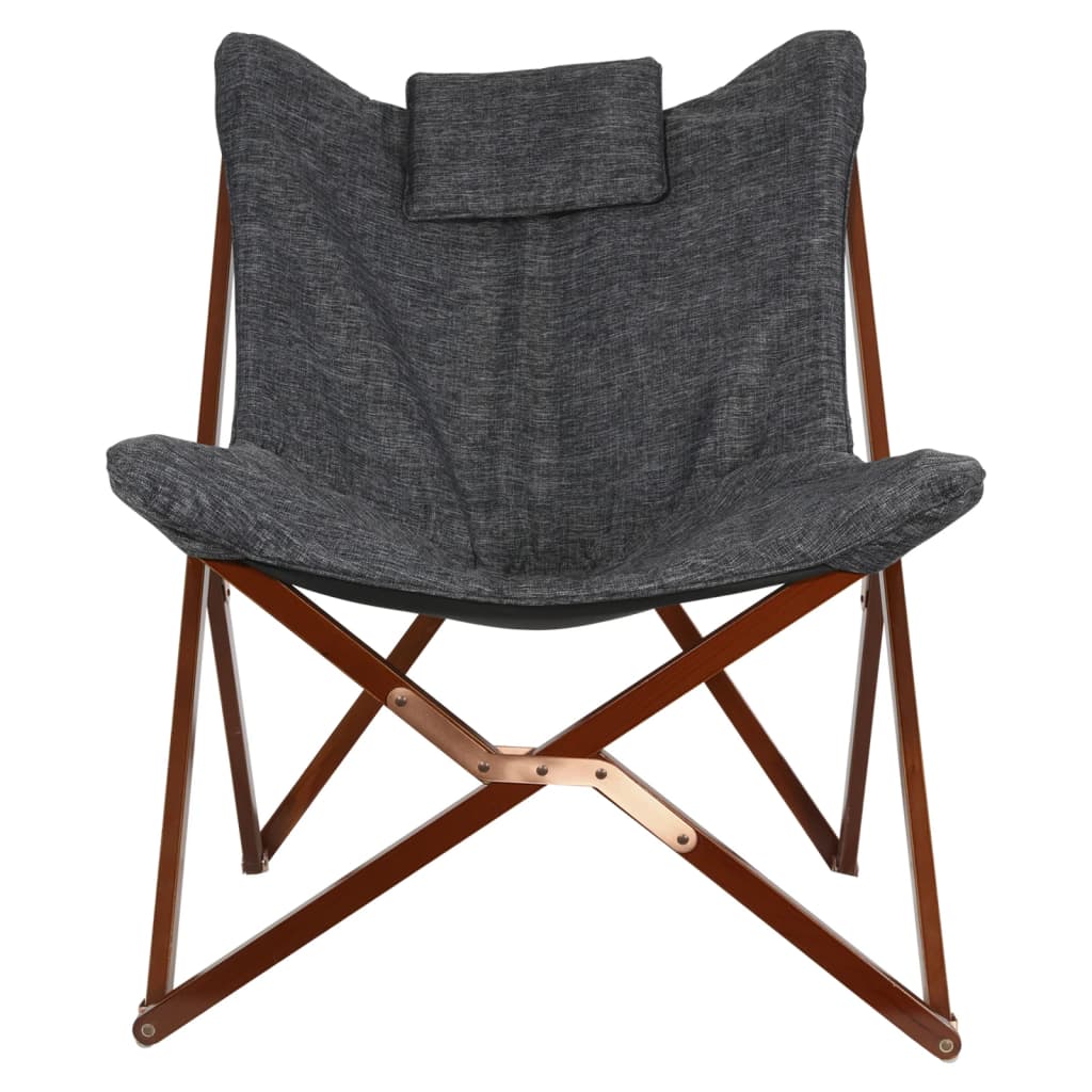

Lesli Living Vlinderstoel 73x85x95 cm grijs en bruin