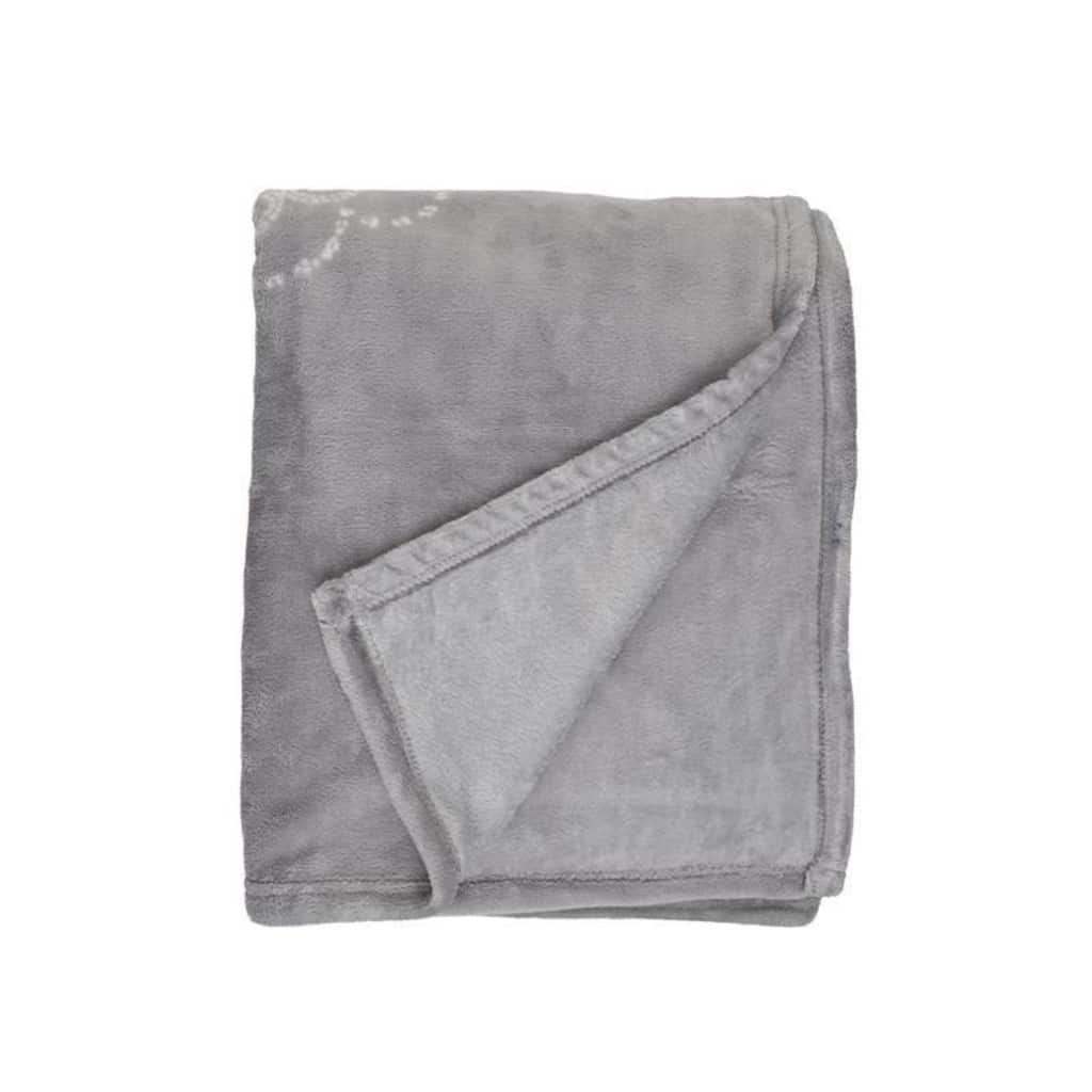 Unique Living Bloem fleece plaid - 100% polyester, Fleece polyester -