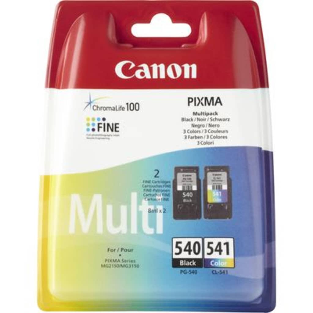 Canon PG-540 / CL-541 Inktcartridge Zwart + 3 kleuren Voordeelbundel