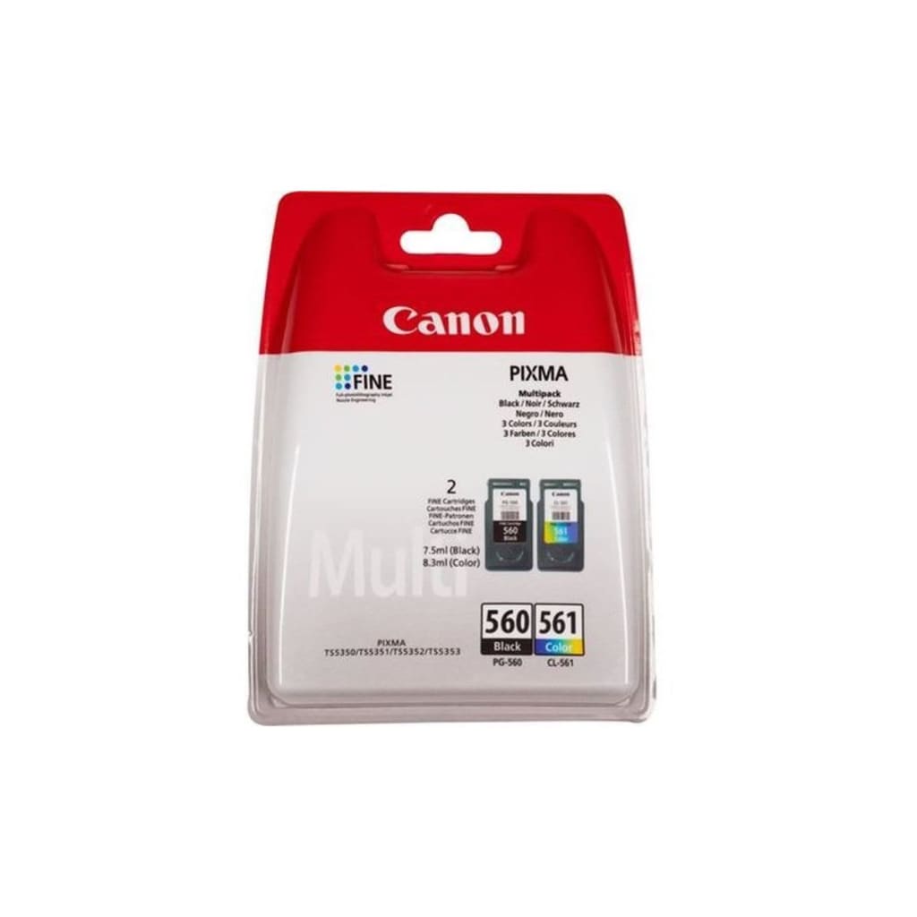 Canon PG-560 / CL-561 Inktcartridge Zwart + 3 kleuren Voordeelbundel