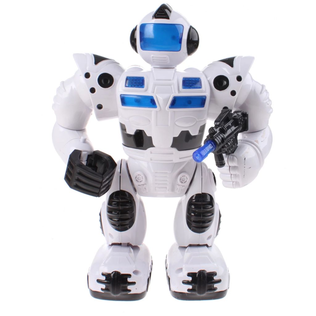 Toi-Toys Space Warrior lopende robot 25 cm wit