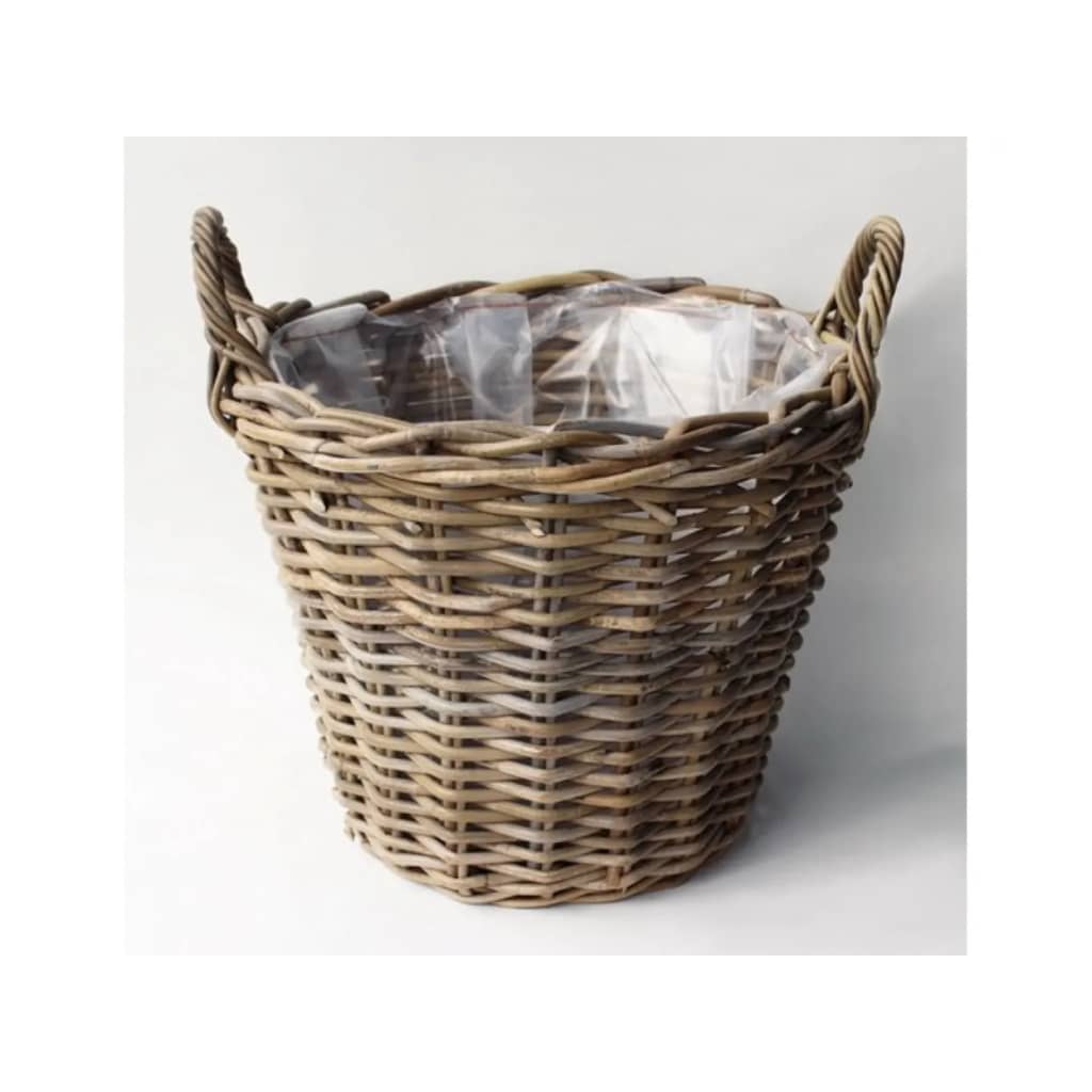 Afbeelding Mand Rotan Antique Grey D40H30CM door Vidaxl.nl