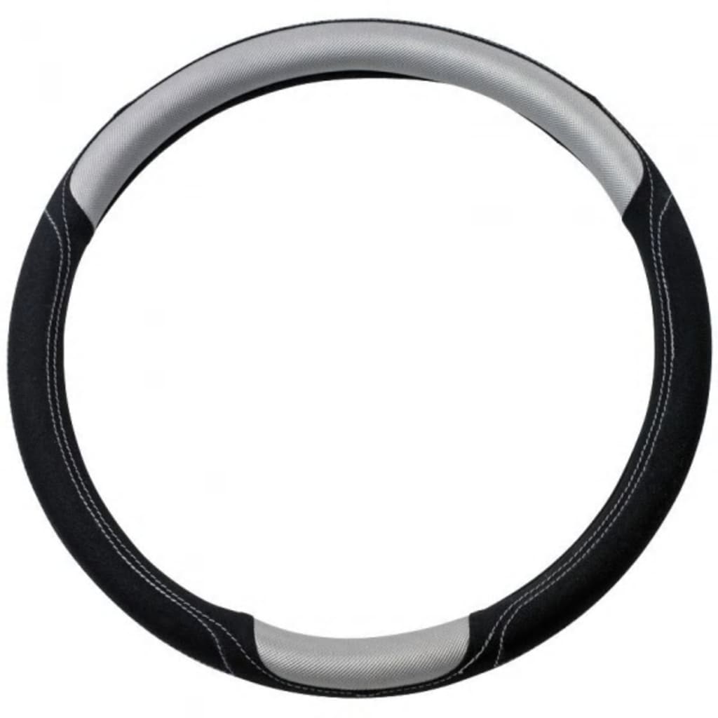 AutoStyle stuurhoes universeel PVC zwart/zilver 37-39 cm