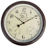 Esschert Design Reloj con termo higrómetro 30,5 cm TF008
