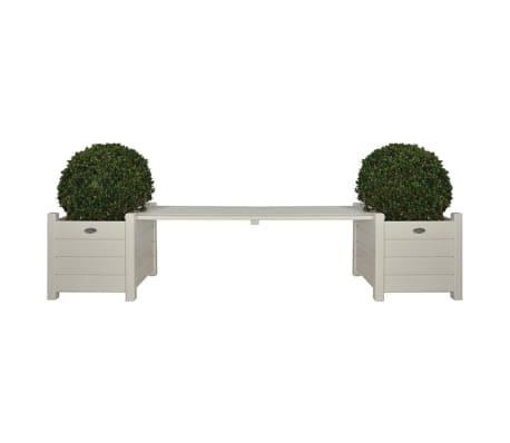 Esschert Design Vasos para plantas com banco branco CF33W 