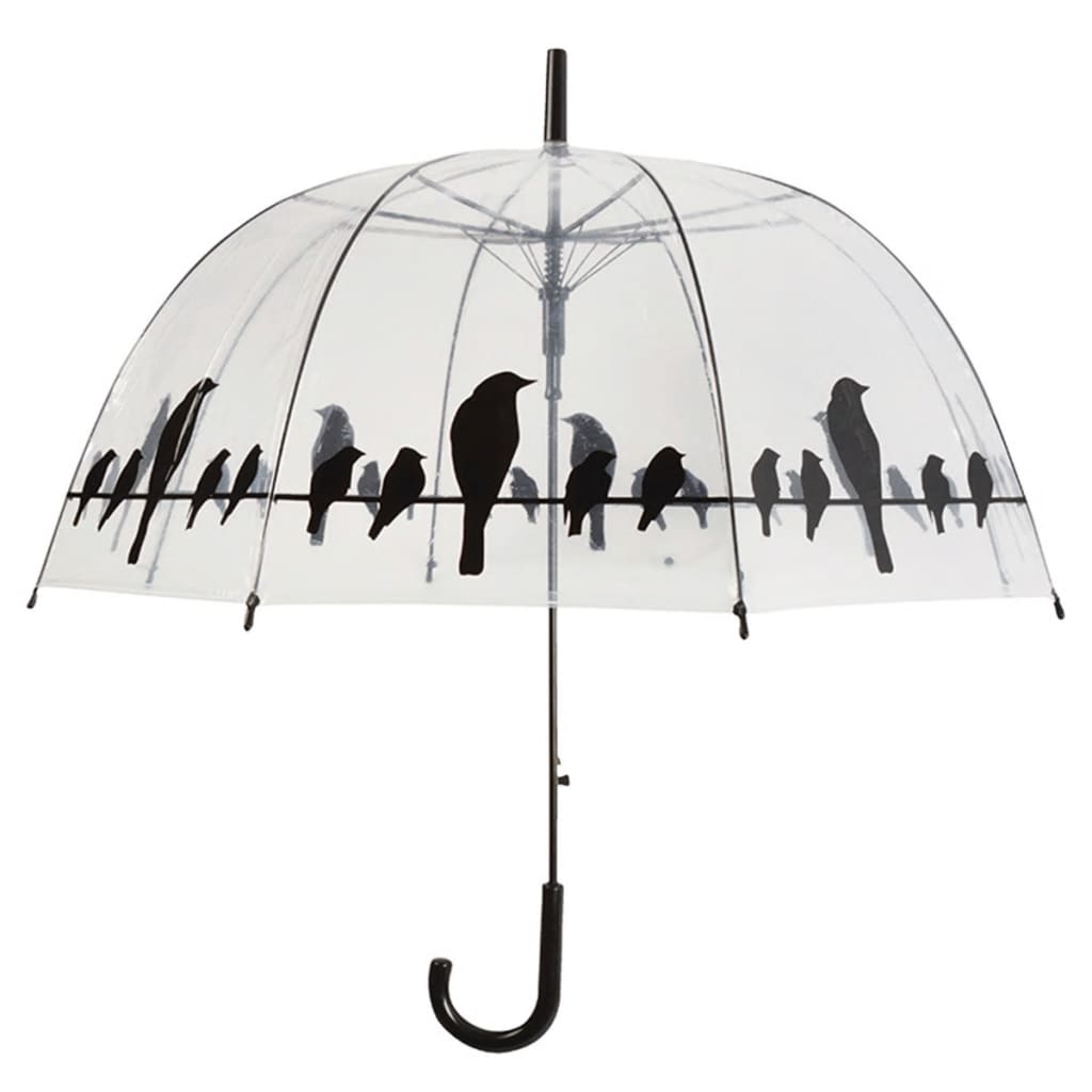 Afbeelding Esschert Design paraplu transparant vogels op draad door Vidaxl.nl