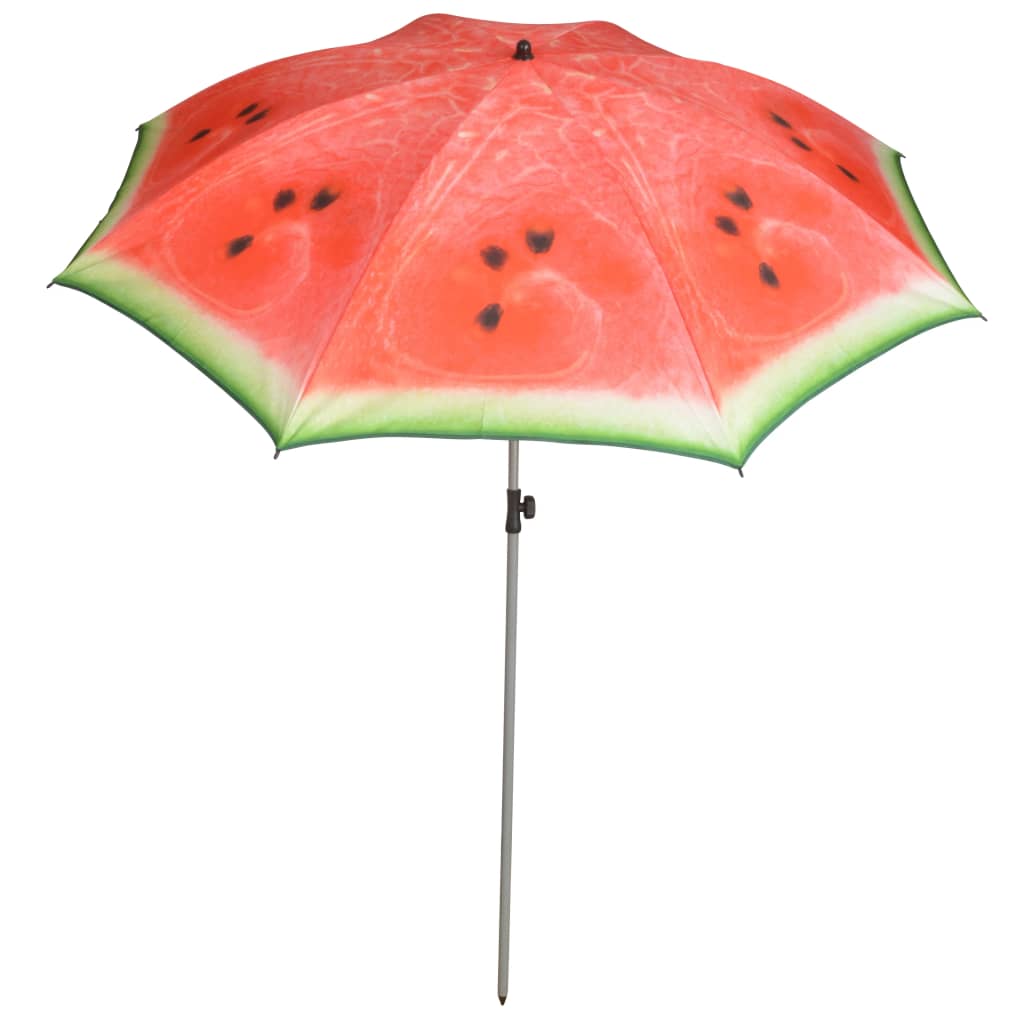 Esschert Design Parasol Watermelon 184 cm rood en groen TP262