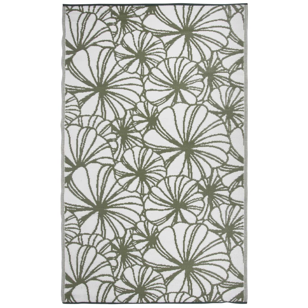 Esschert Design Outdoor-Teppich 241x152 cm Blumenmuster OC21