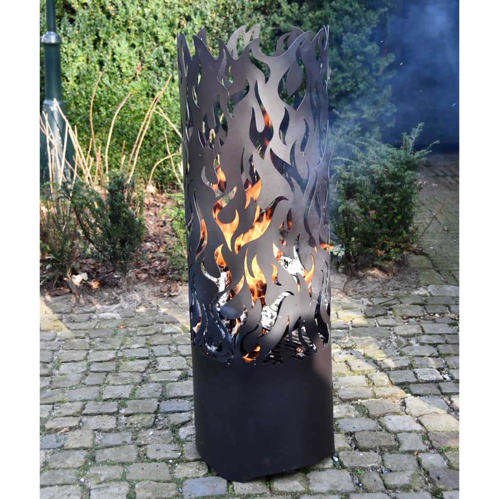 Coș de foc Flames, negru, oțel carbon FF408