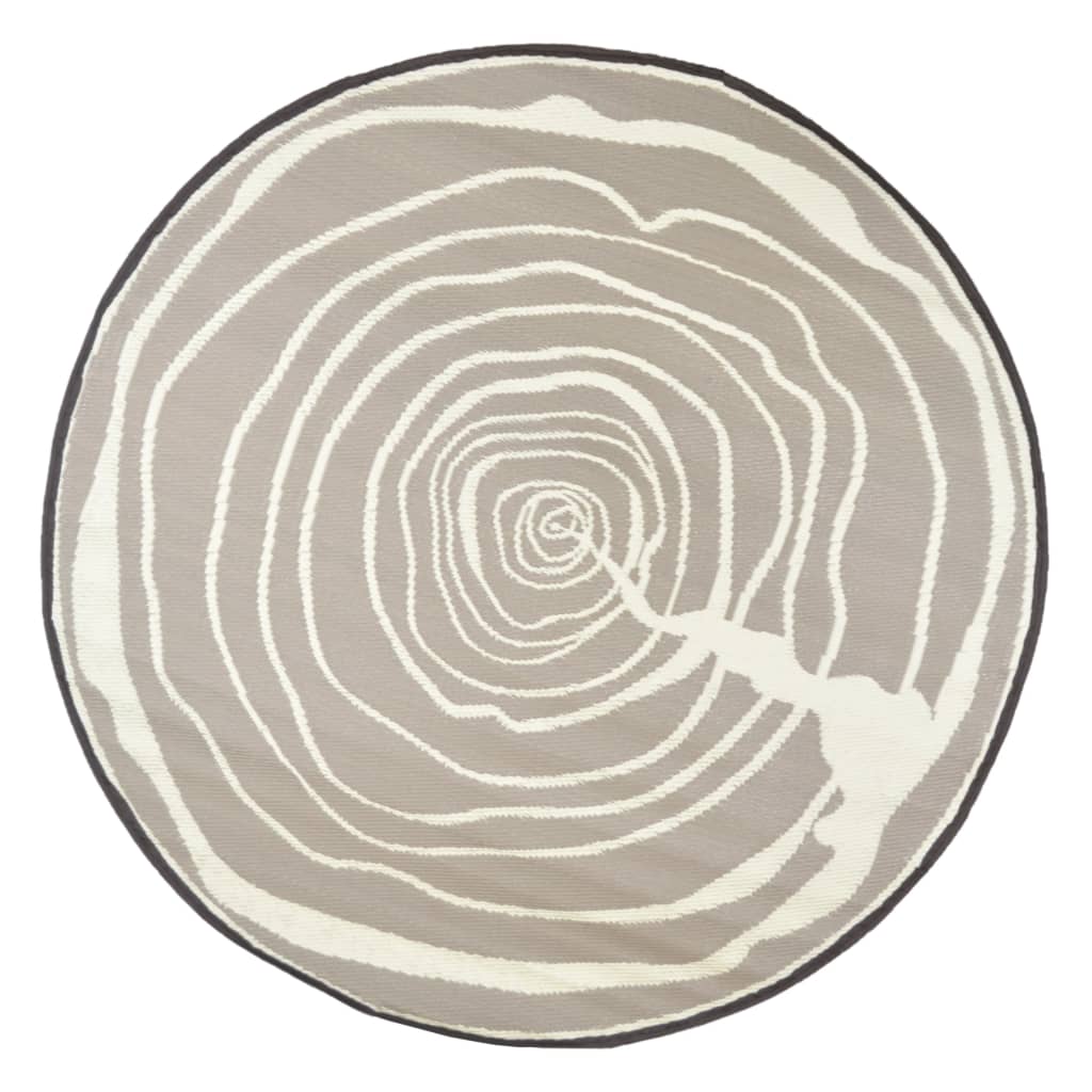 Esschert Design Outdoor Rug Dia. 170 cm Growth Rings