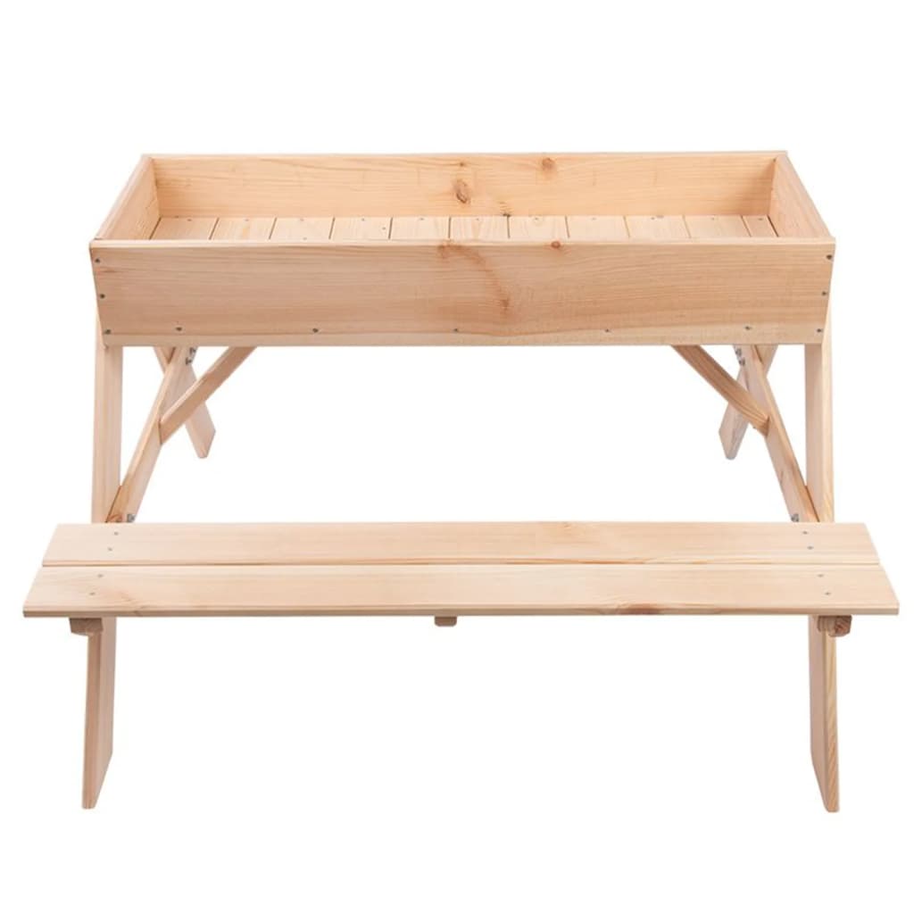 

Esschert Design Picknicktafel en zandbak voor kinderen 2-in-1