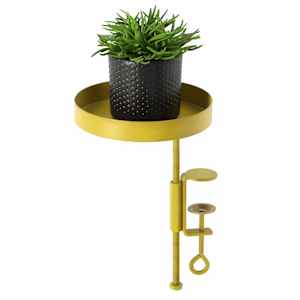 Esschert Design Δίσκος Φυτών με Σφιγκτήρα Στρογγυλός Χρυσός