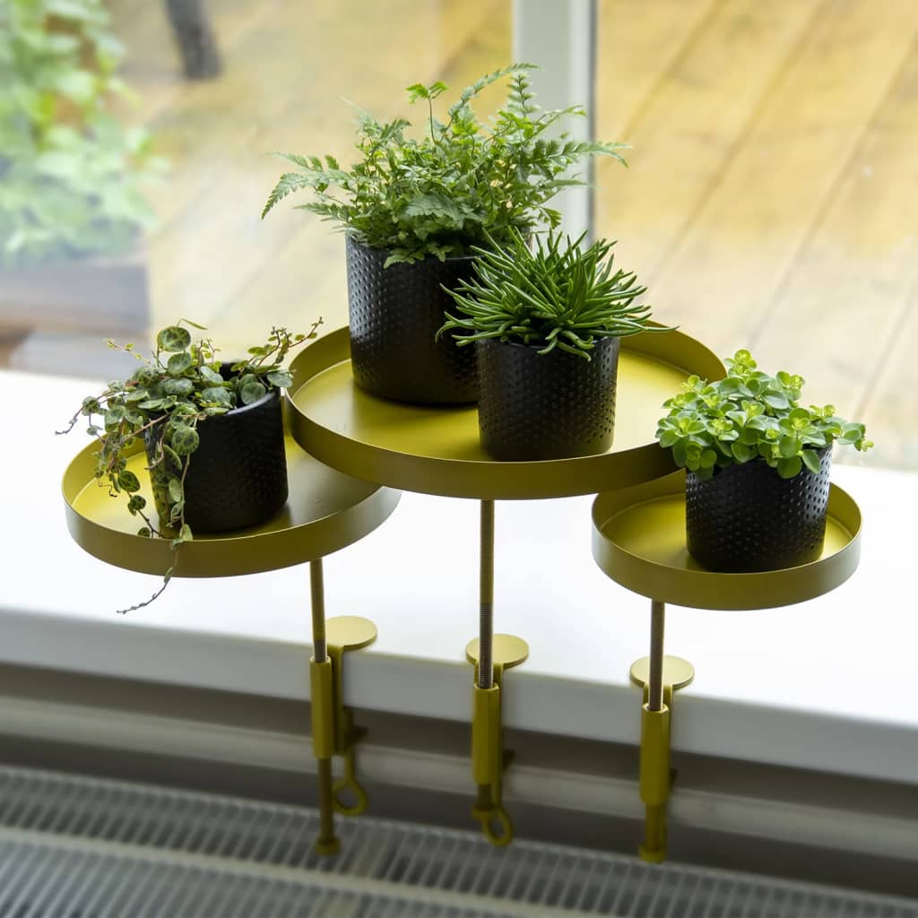 Petrashop Esschert Design Stojan na rostliny se svorkou kulatý zlatý S