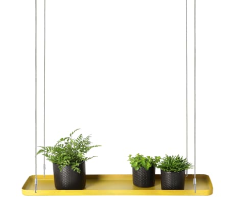 Esschert Design Plateau suspendu pour plantes rectangulaire Doré L