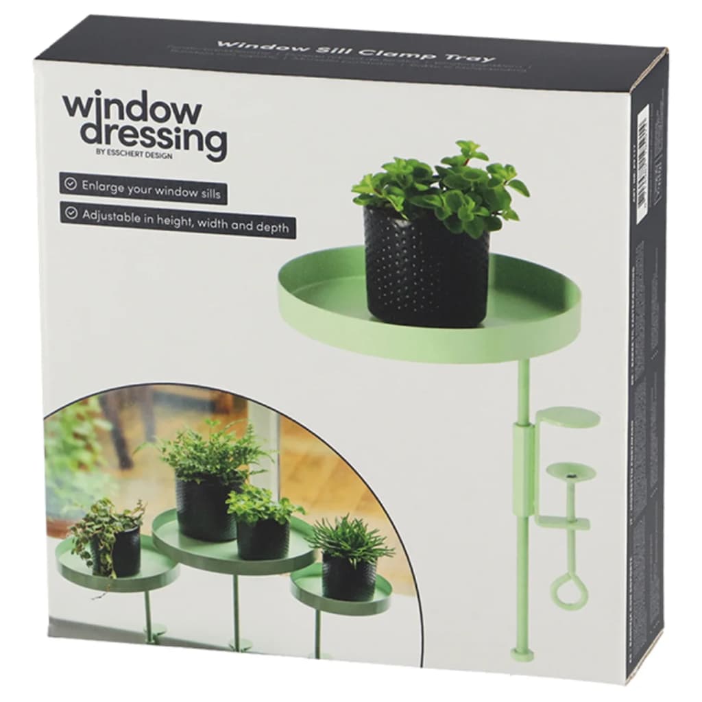 Esschert Design Blumentopfhalter mit Klemme Pflanzentablett Deko Hängetablett - Afbeelding 7 van 7