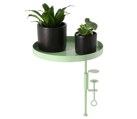 Esschert Design Δίσκος Φυτών με Σφιγκτήρα Στρογγυλός Πράσινος L
