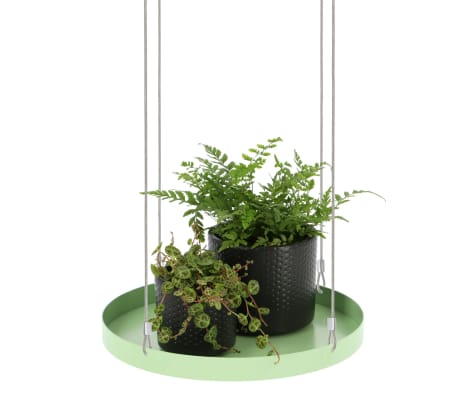 Esschert Design Tavă pentru plante suspendată, verde, rotund, L