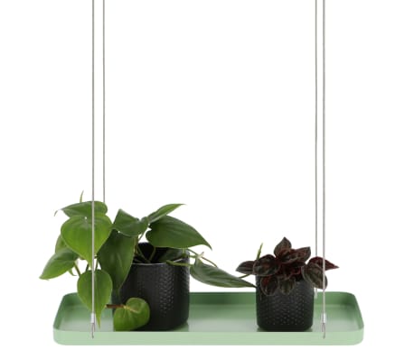 Esschert Design Δίσκος Φυτών Κρεμαστός Ορθογώνιος Πράσινος S