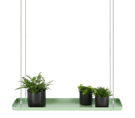 Esschert Design Δίσκος Φυτών Κρεμαστός Ορθογώνιος Πράσινος L