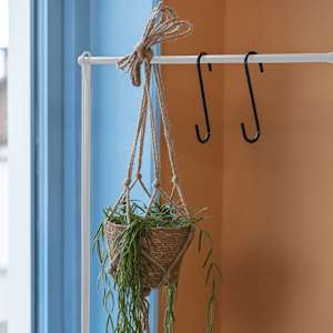 Esschert Design Επιτραπέζια Ράβδος Διακόσμησης με Σφιγκτήρα Λευκή