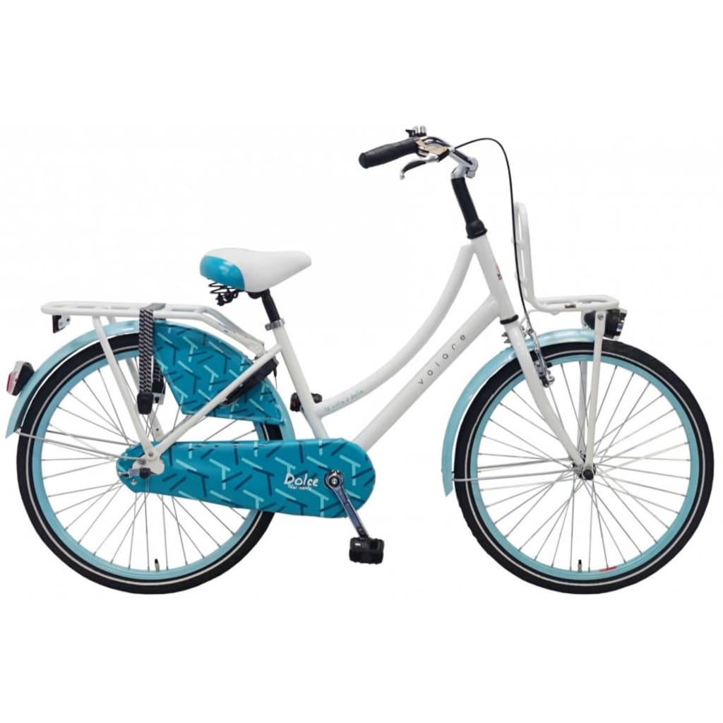 Volare Dolce 24 inch meisjesfiets wit blauw 95% afgemonteerd