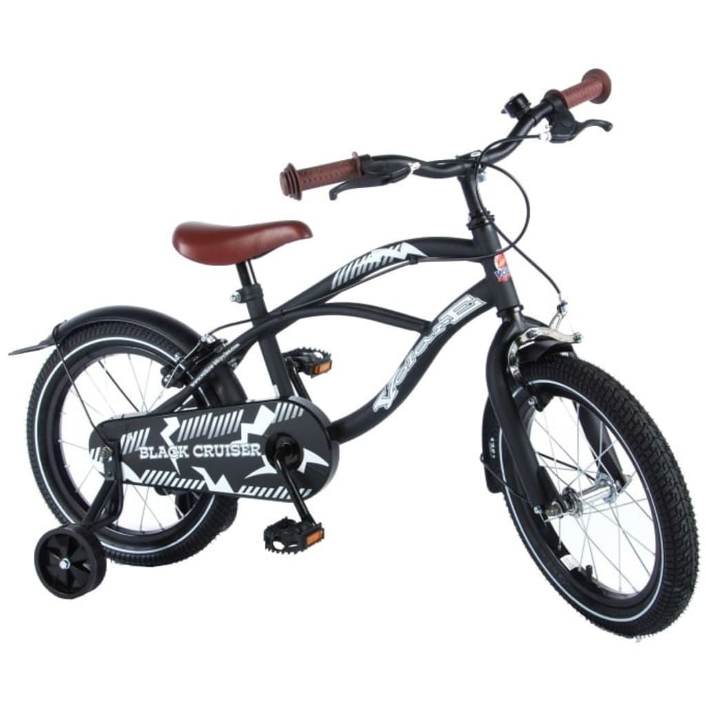 Afbeelding Volare Black Cruiser 16 inch jongensfiets 2 handremmen door Vidaxl.nl