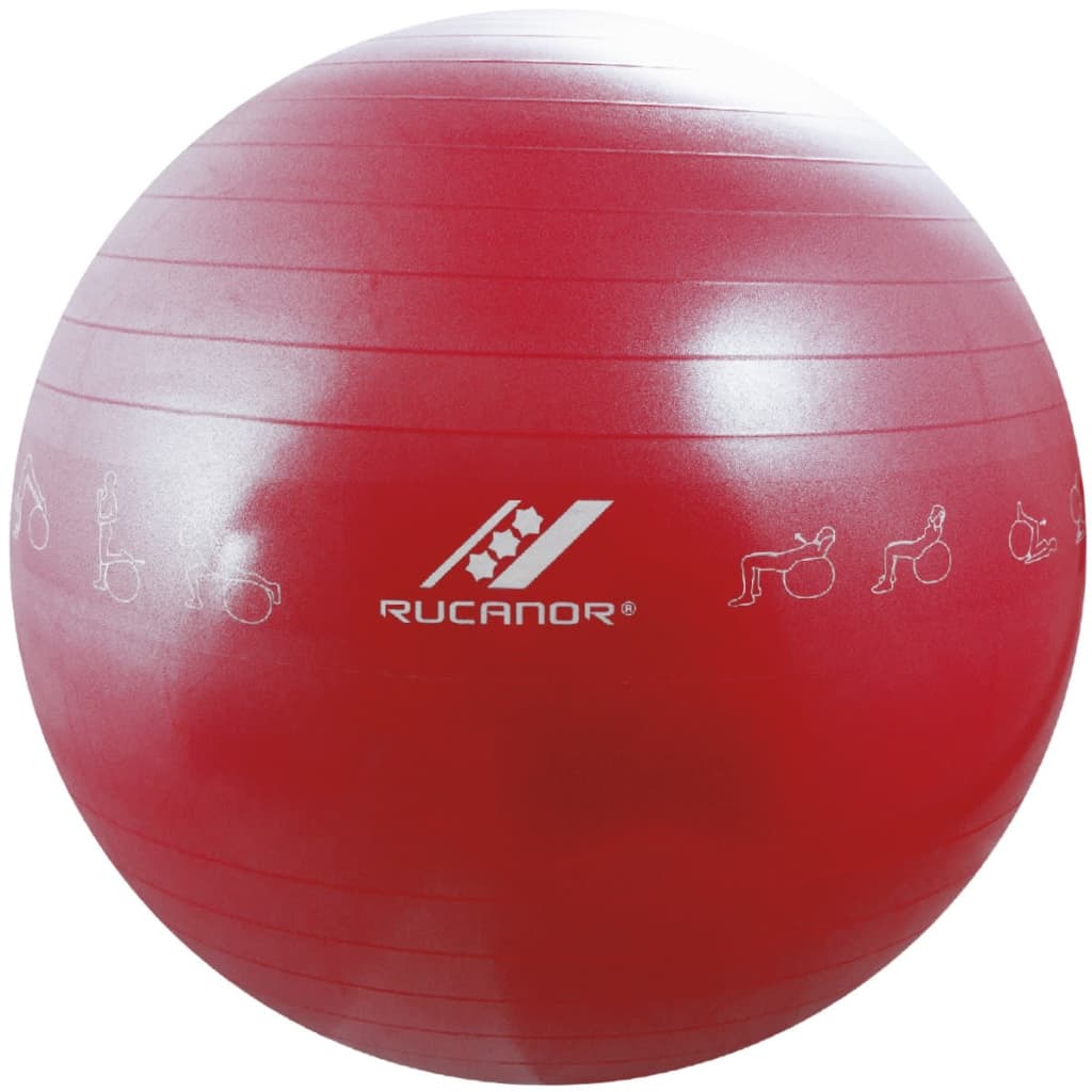 Rucanor fitnessbal Exercises 75 cm rood