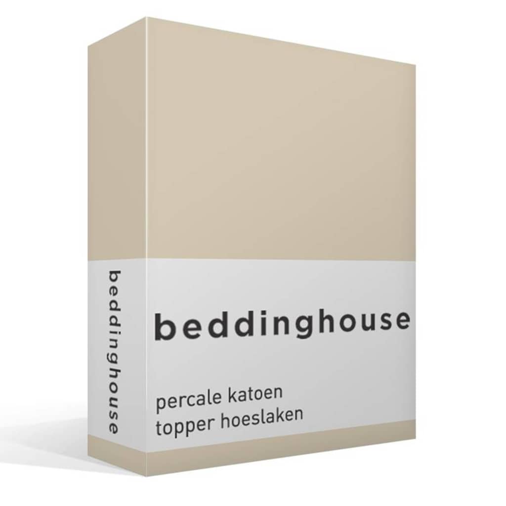 Afbeelding Beddinghouse percale katoen topper hoeslaken - 1-persoons door Vidaxl.nl