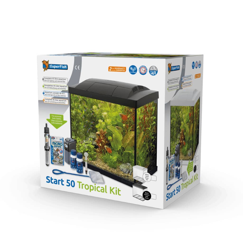 Afbeelding SuperFish - Start 50 Tropical Kit Wit door Vidaxl.nl