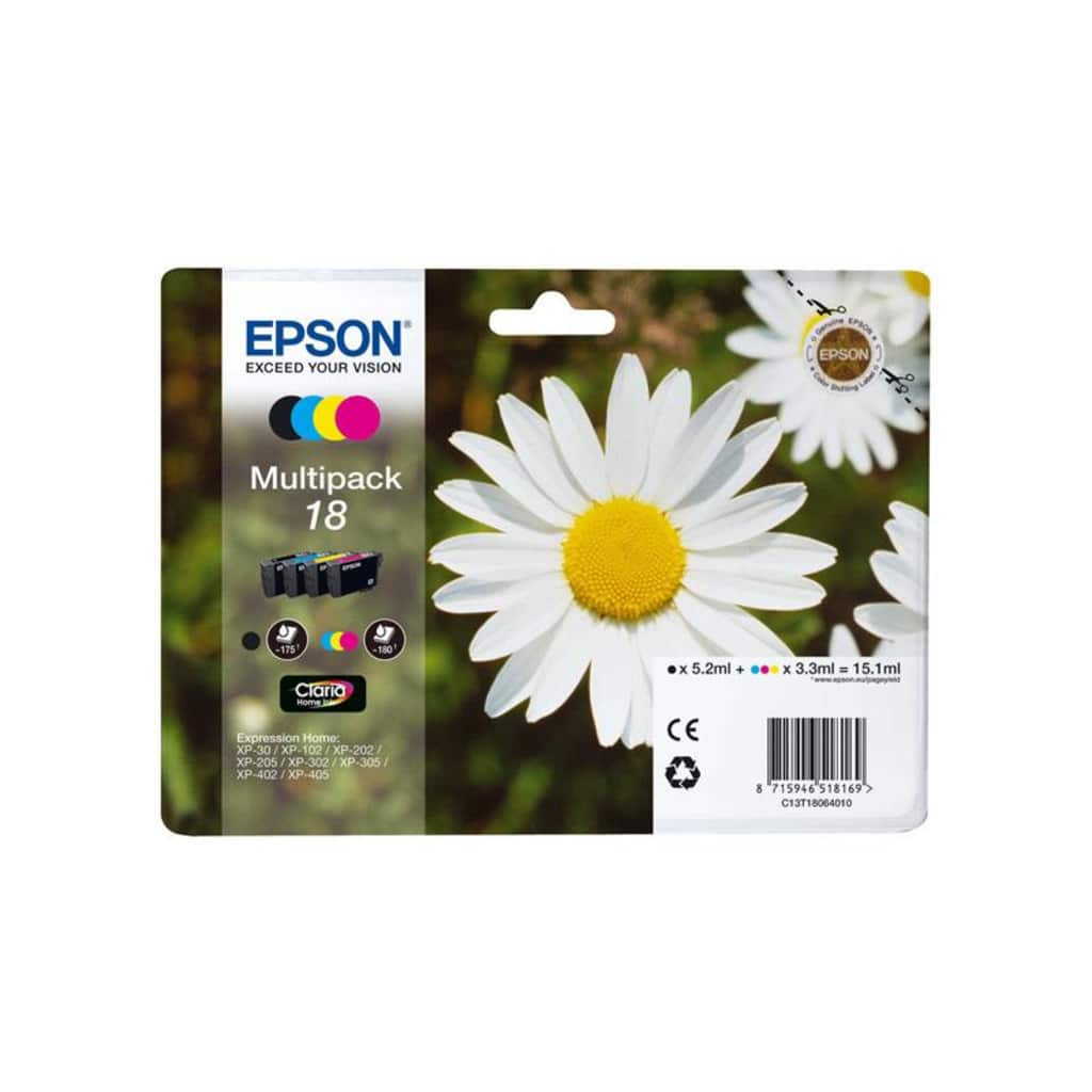 Not Specified Epson 18 Multipack Zwart En Kleur Cartridge huismerk kopen in de aanbieding Not Specified Epson 18 Multipack Zwart En Kleur Cartridge huismerk kopen in de aanbieding