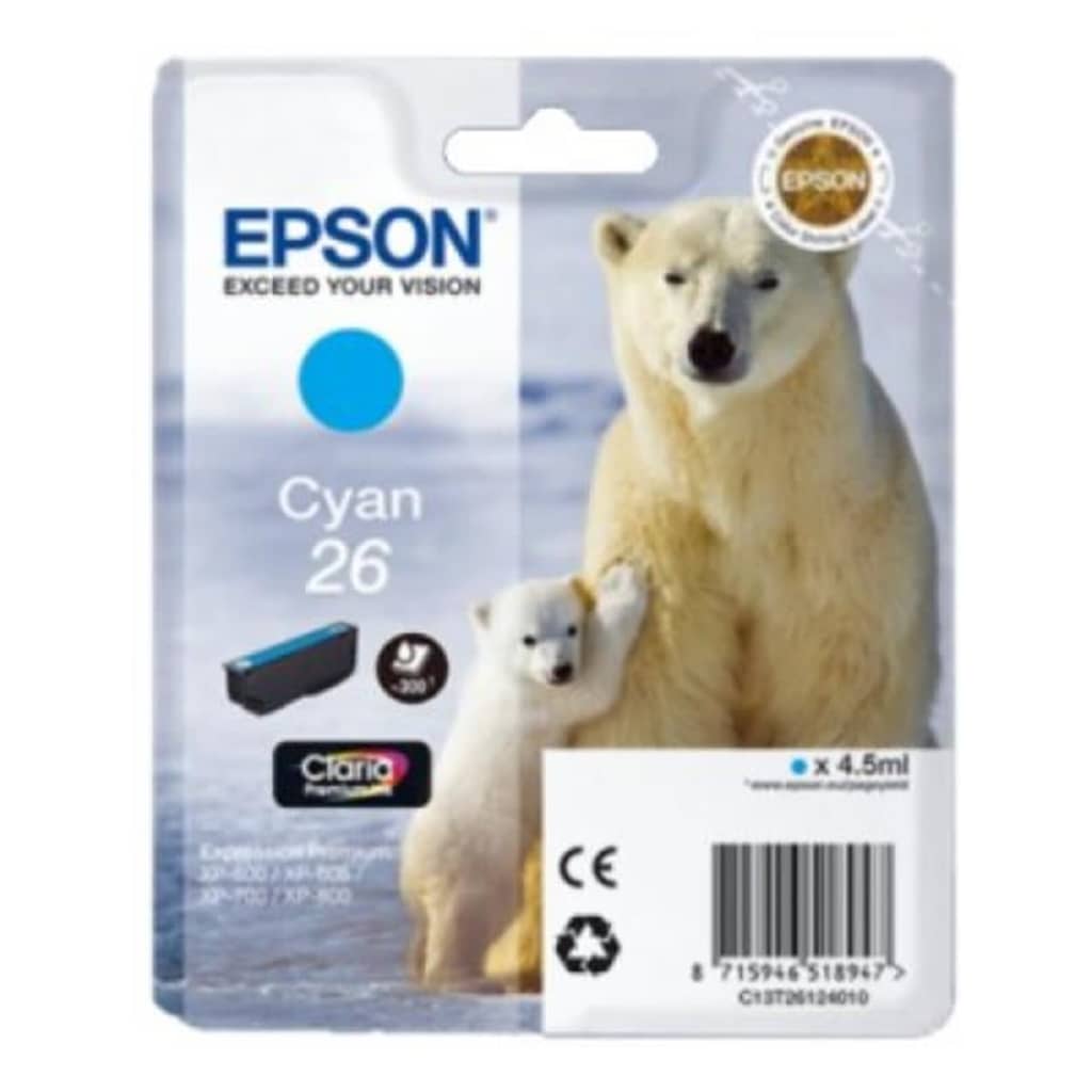 Onbekend Originele inkt cartridge Epson C13T26124010 Cyaan