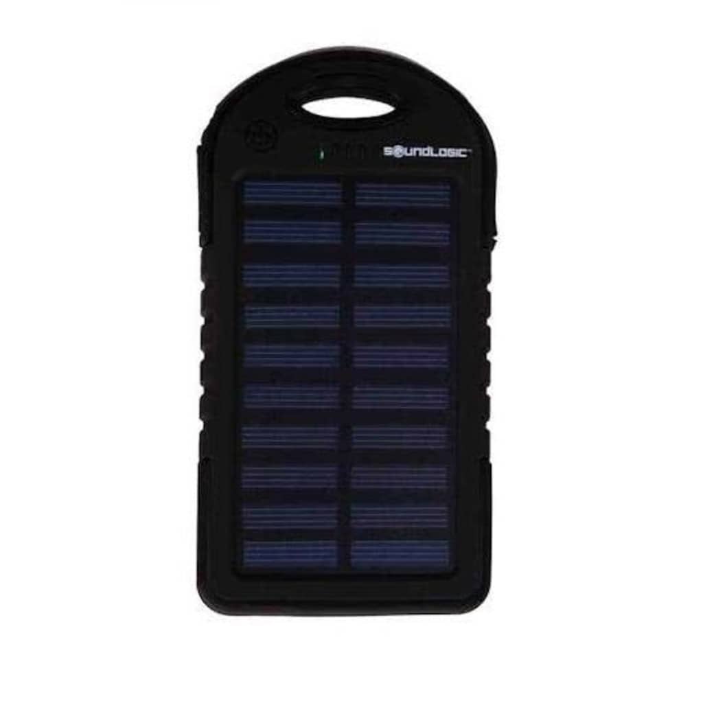 SoundLogic Solar Powerbank - 5000mAh met Zonnepaneel Zwart