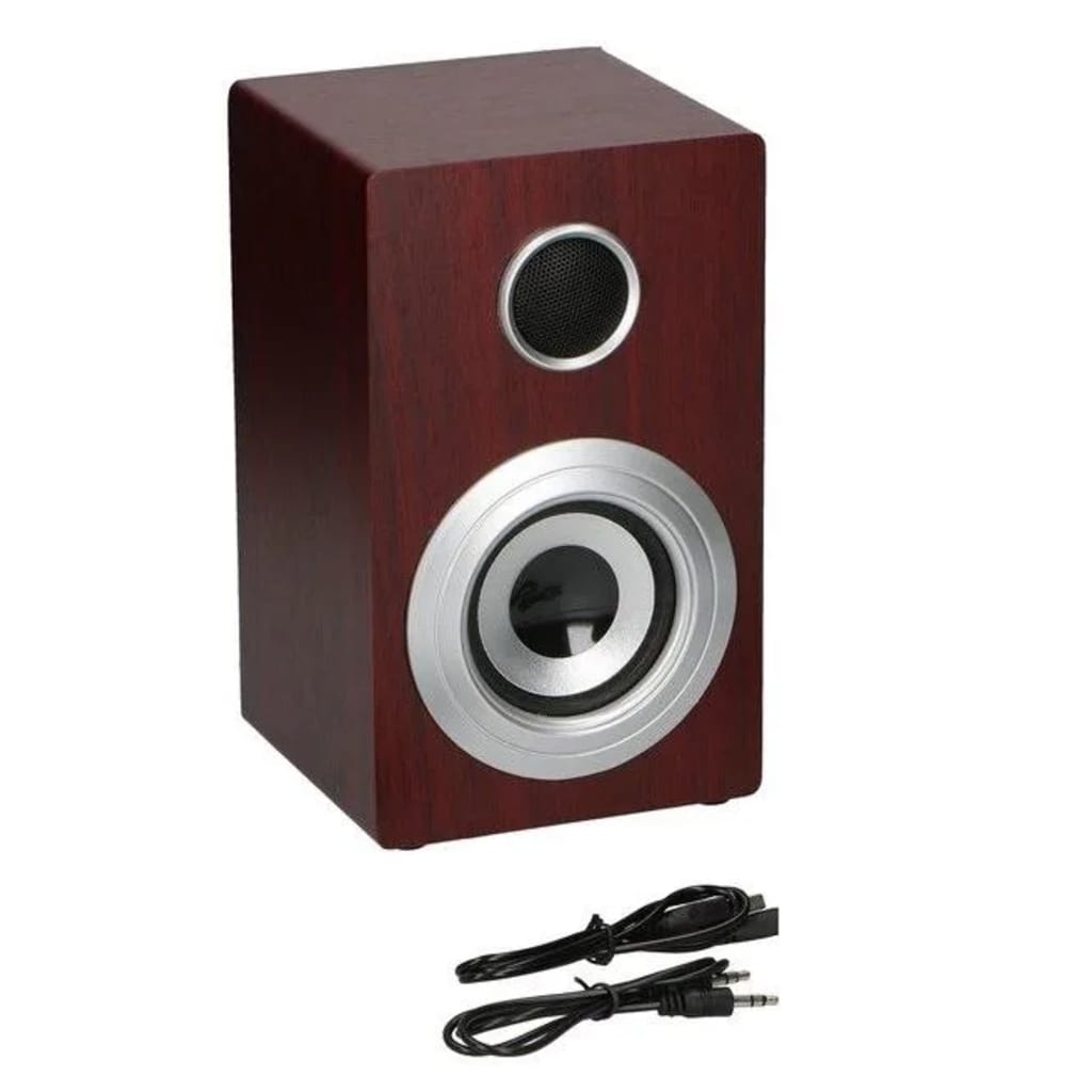 SoundLogic Retro Draadlloze Speaker - Bluetooth + Aux Bruin/Hout
