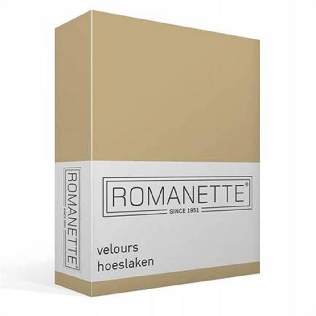 Afbeelding Romanette velours hoeslaken - 2-persoons (140/150x200/220 cm) - 80% door Vidaxl.nl
