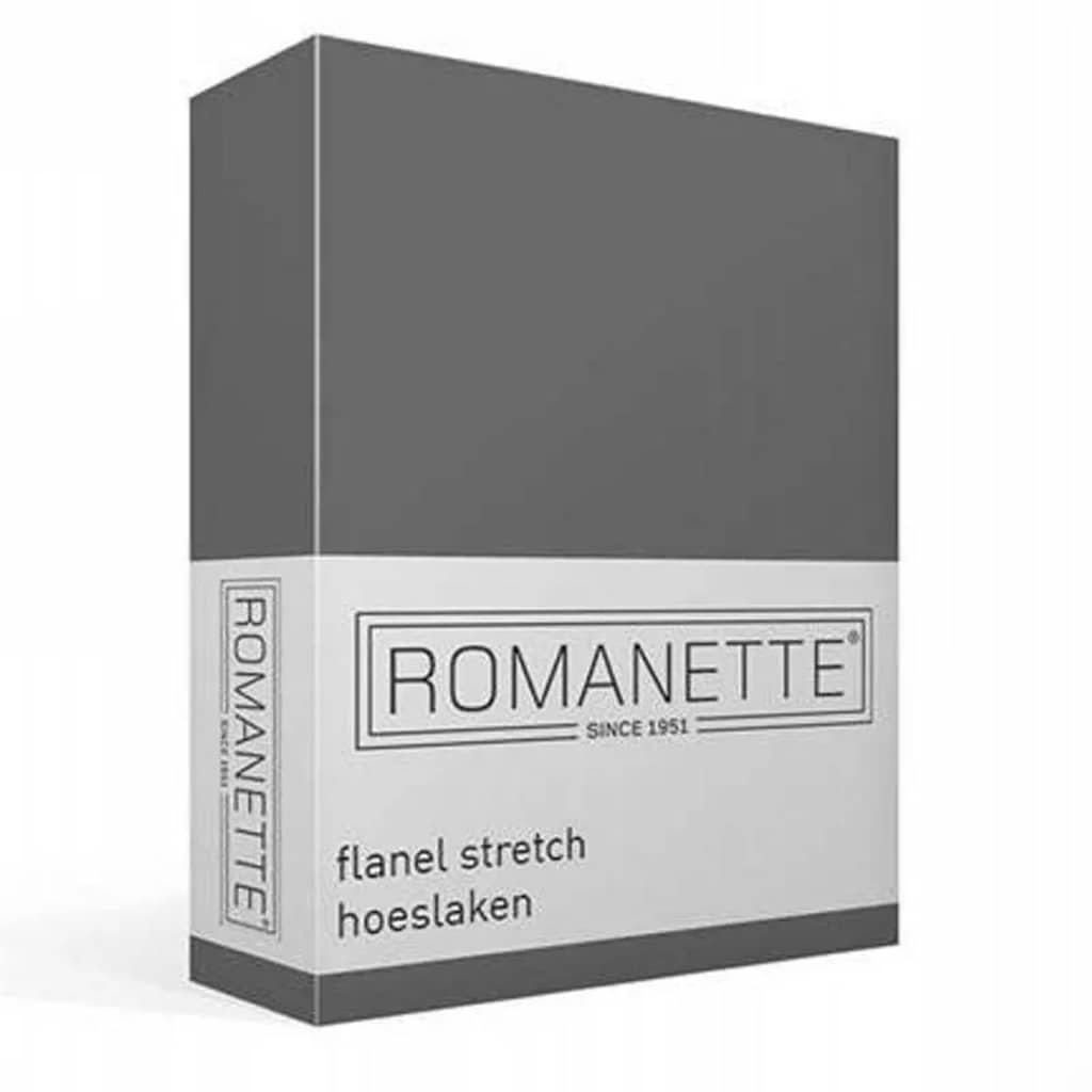 Afbeelding Romanette stretch flanel hoeslaken - 1-persoons (80/90/100x200/220 door Vidaxl.nl