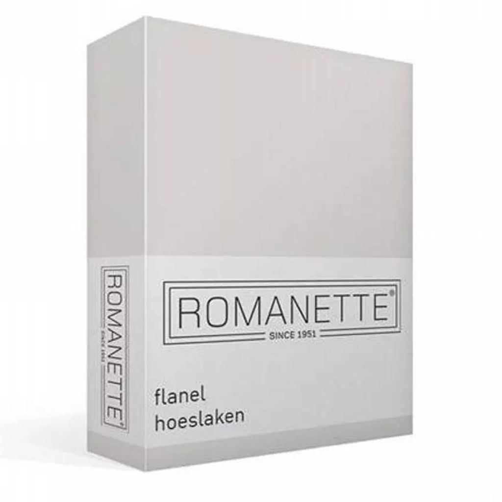 Romanette flanel hoeslaken - 1-persoons (80x200 cm) - 100% geruwde