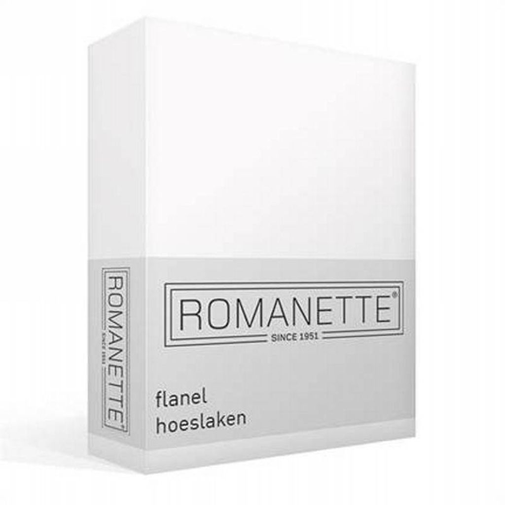 Afbeelding Romanette flanel hoeslaken - Lits-jumeaux (180x200 cm) - 100% geruwde door Vidaxl.nl