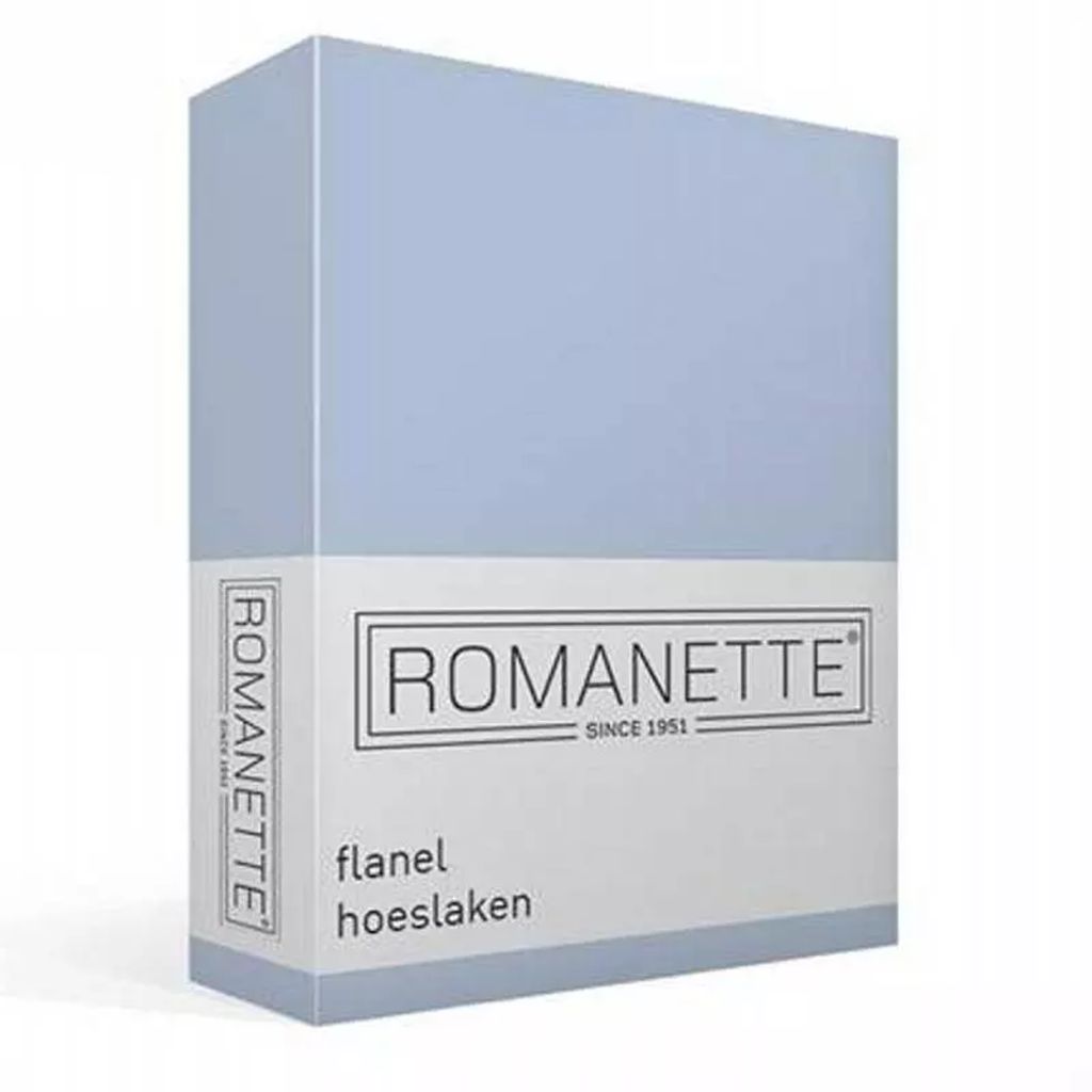 Romanette flanel hoeslaken - 1-persoons (90x220 cm) - 100% geruwde