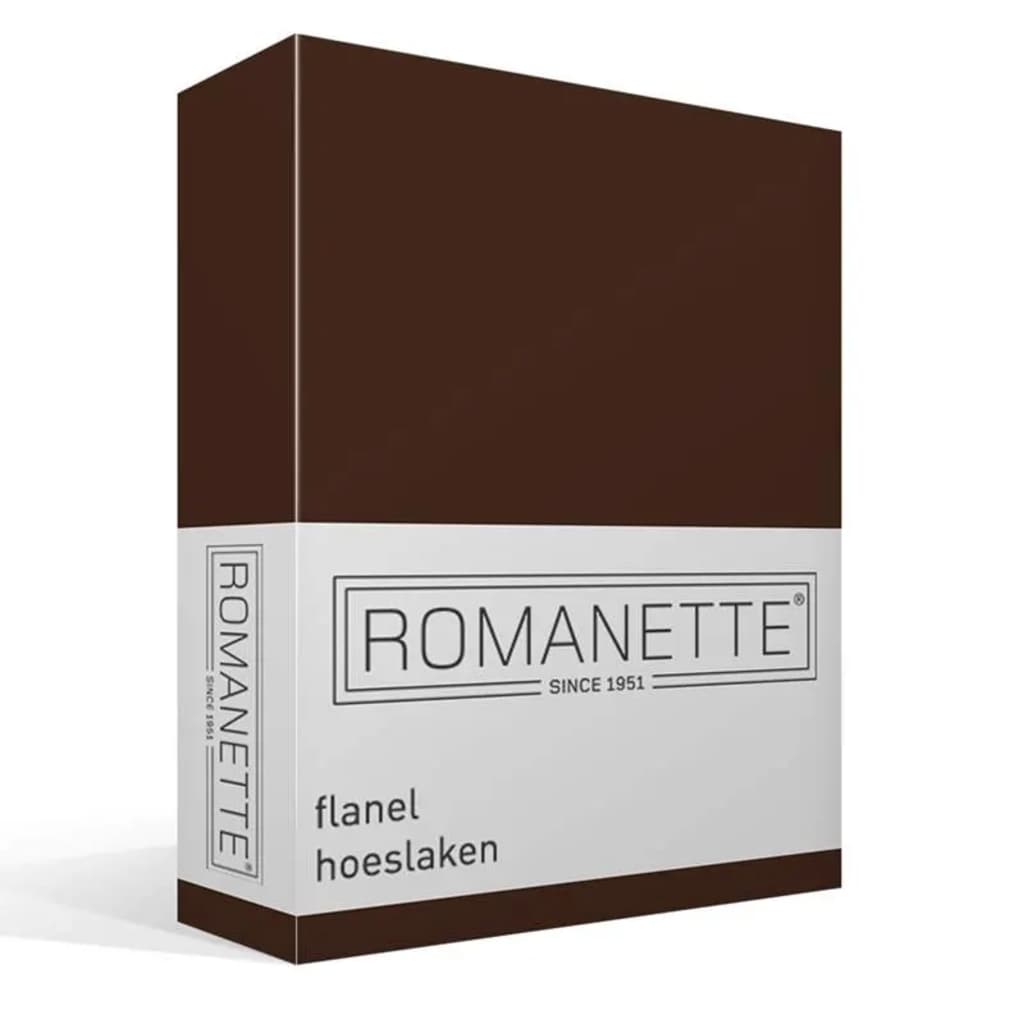 Afbeelding Romanette flanel hoeslaken - Lits-jumeaux (160x200 cm) - 100% geruwde door Vidaxl.nl