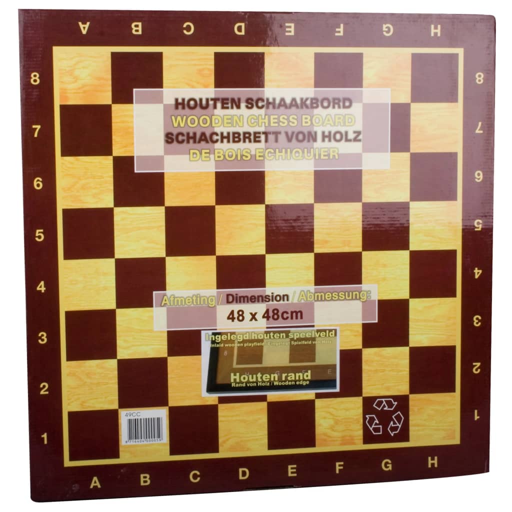Abbey Game Schaakbord Deluxe 41x41 cm hout