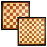 Igraća ploča šah + dama uokvirena smeđa/svjetlobež drvena Abbey Game
