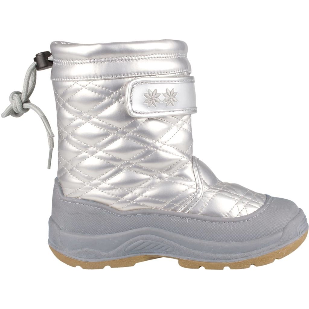 Winter-Grip Snowboots Meisjes Quilt Zilver / Grijs Maat 26