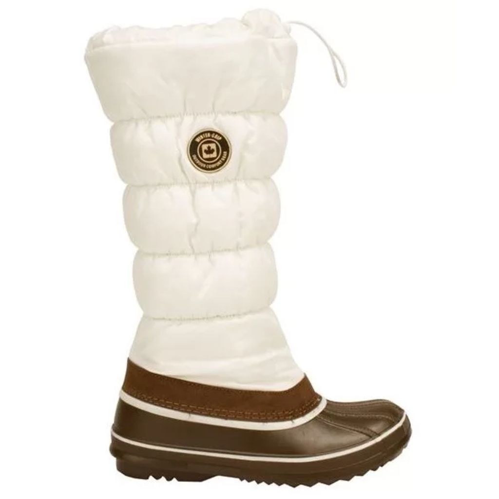 Winter-Grip Snowboots Hoog Dames Bruin/Wit Maat 36