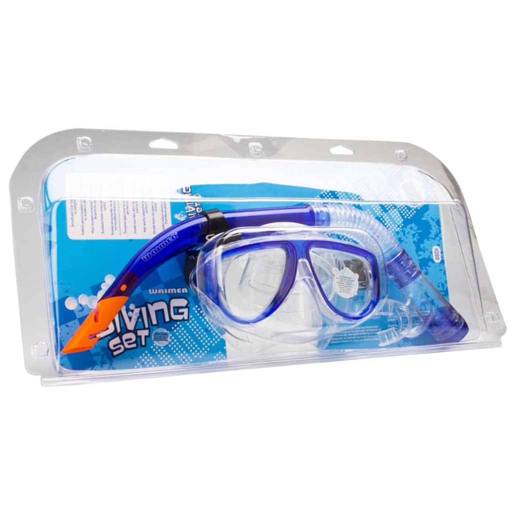 

Waimea senior duikmasker met snorkel (kobalt blauw)