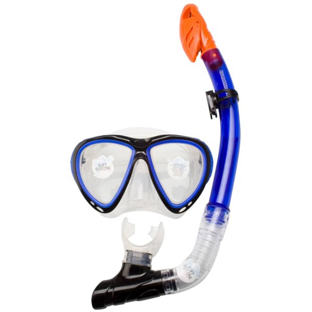 Afbeelding Waimea Senior Duikbril met snorkel silicone kobaltblauw door Vidaxl.nl