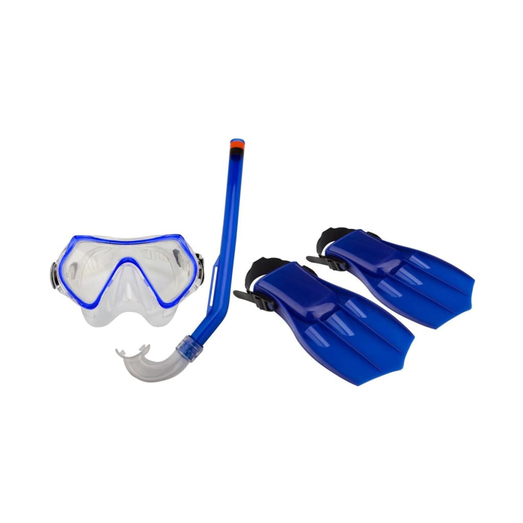Waimea junior duik set met masker/snorkel/vin 34-38 kobalt blauw/zwart