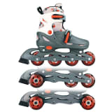 Nijdam junior inline-skates 27-30 grijs/rood/wit 52QM